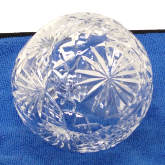 Crystal Clear Industries Bride's Basket Vintage Hand Cut 24% Lead Crystal EUC - Picture 8 of 9